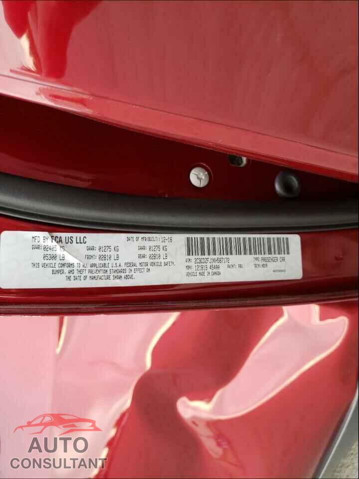 DODGE CHALLENGER 2019 - 2C3CDZFJ1KH587172