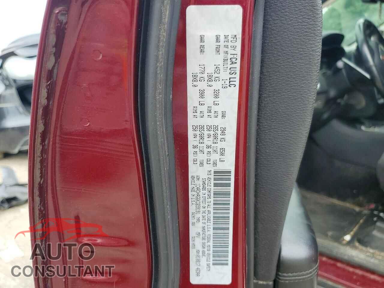 DODGE DURANGO 2019 - 1C4RDHAG6KC659191