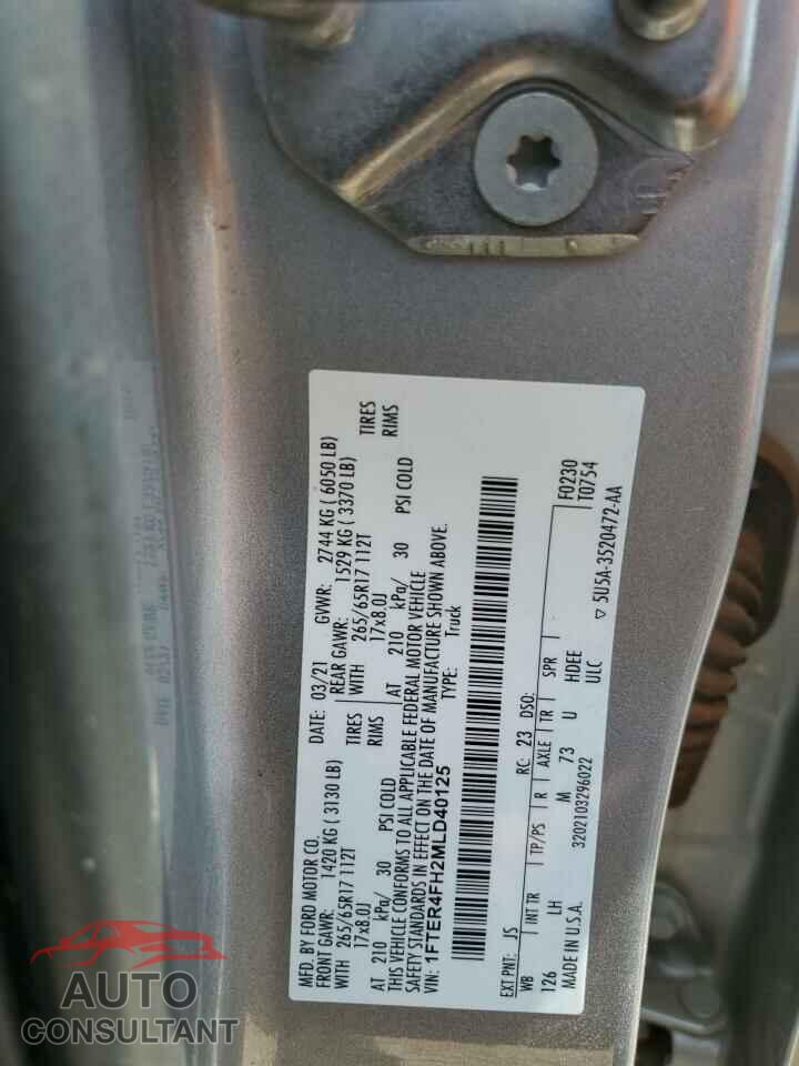 FORD RANGER 2021 - 1FTER4FH2MLD40125