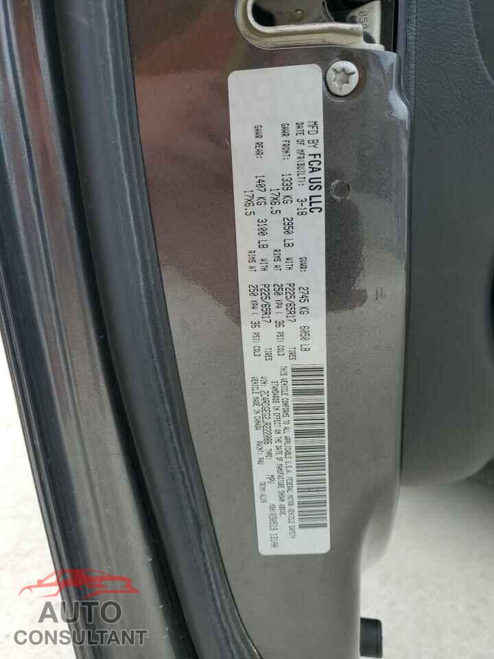 DODGE CARAVAN 2018 - 2C4RDGEG2JR222086