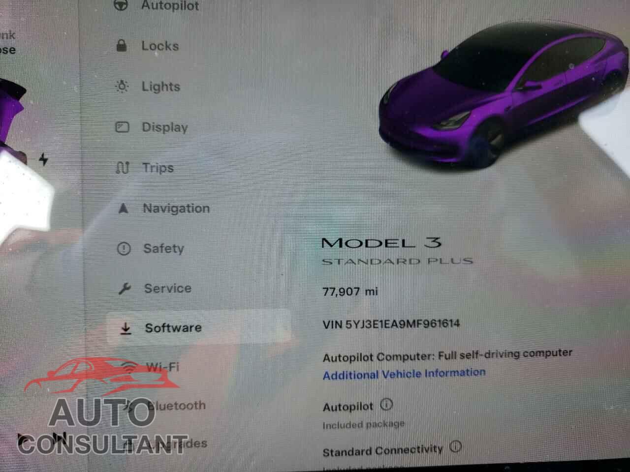 TESLA MODEL 3 2021 - 5YJ3E1EA9MF961614