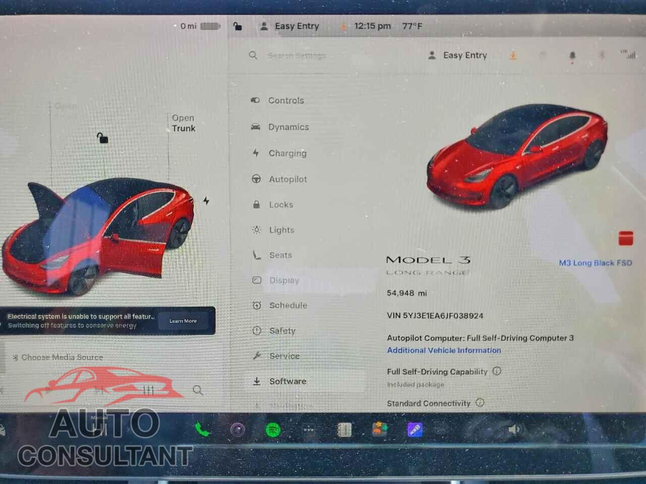 TESLA MODEL 3 2018 - 5YJ3E1EA6JF038924