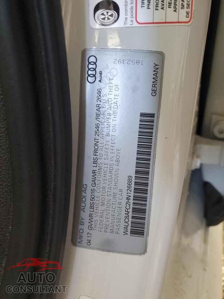 AUDI A6 2017 - WAUC8AFC2HN126689