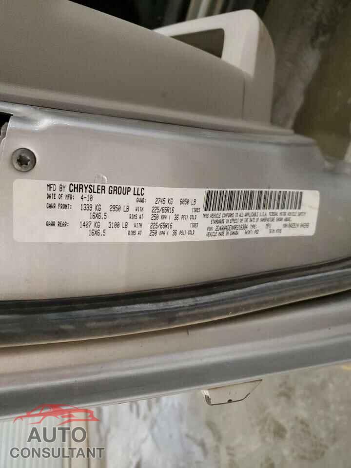 DODGE CARAVAN 2010 - 2D4RN4DEXAR318384