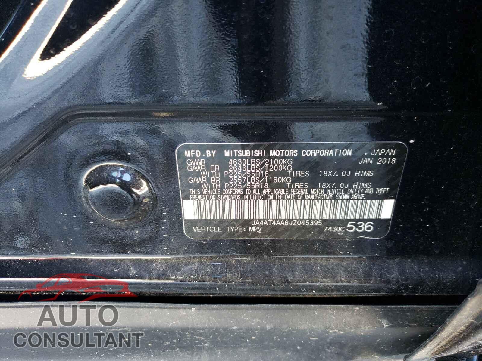 MITSUBISHI ECLIPSE 2018 - JA4AT4AA6JZ045395