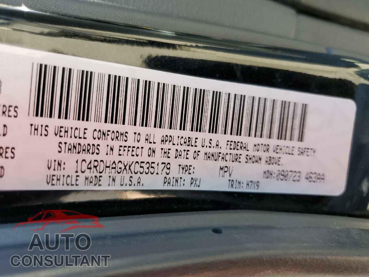 DODGE DURANGO 2019 - 1C4RDHAGXKC535179