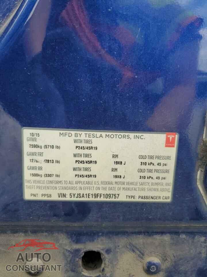 TESLA MODEL S 2015 - 5YJSA1E19FF109757