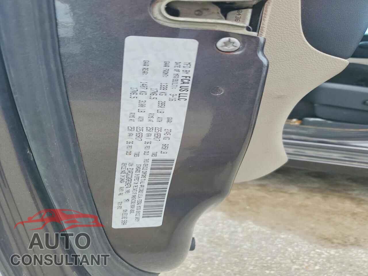 DODGE CARAVAN 2016 - 2C4RDGCGXGR334274