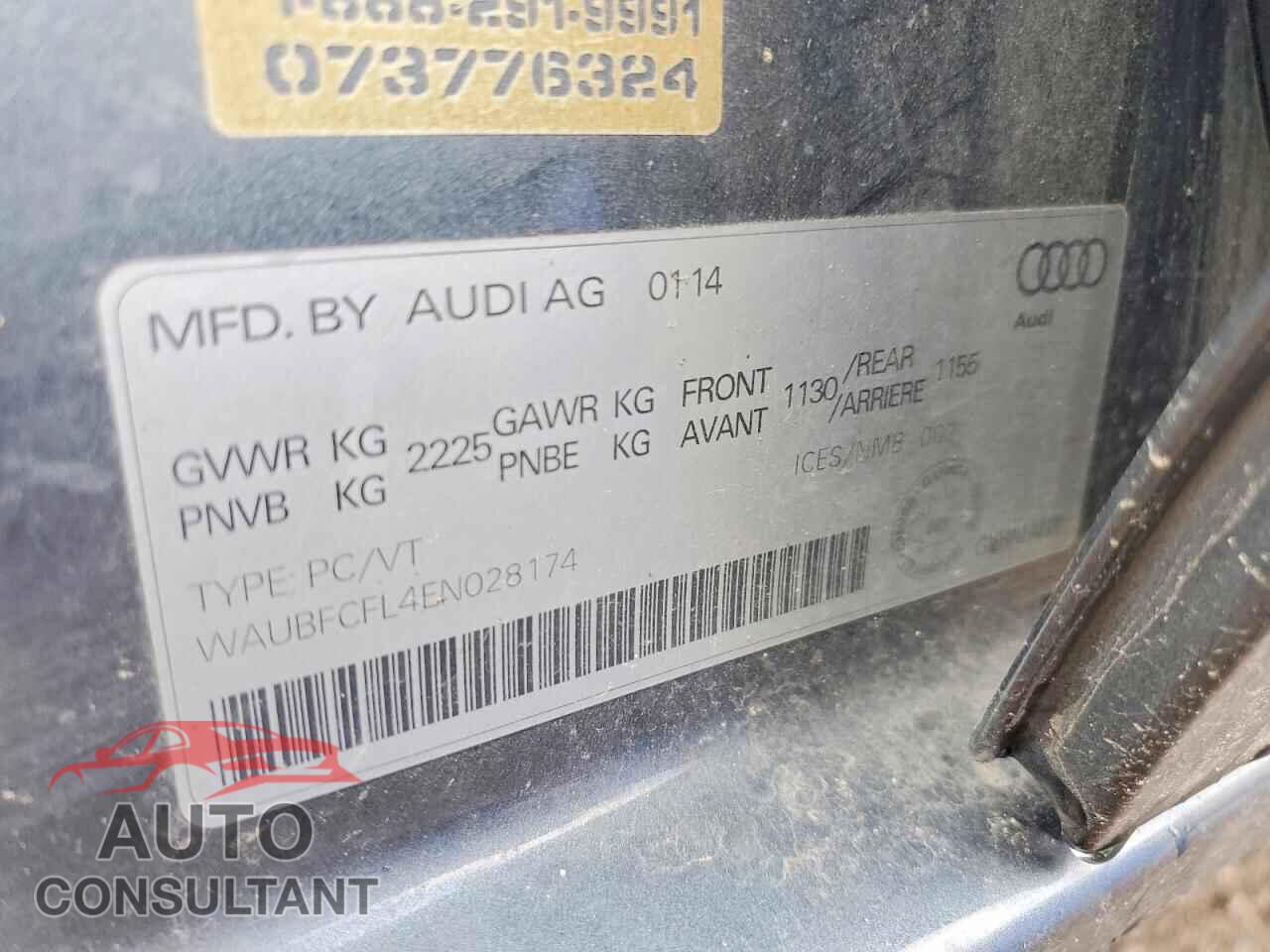 AUDI A4 2014 - WAUBFCFL4EN028174