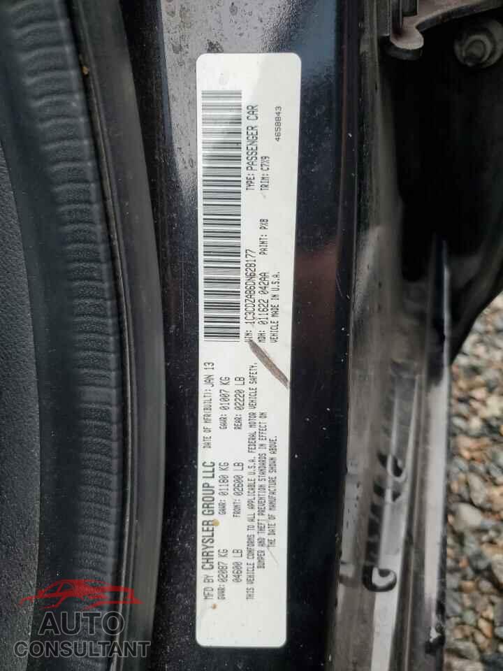DODGE AVENGER 2013 - 1C3CDZAB6DN628177