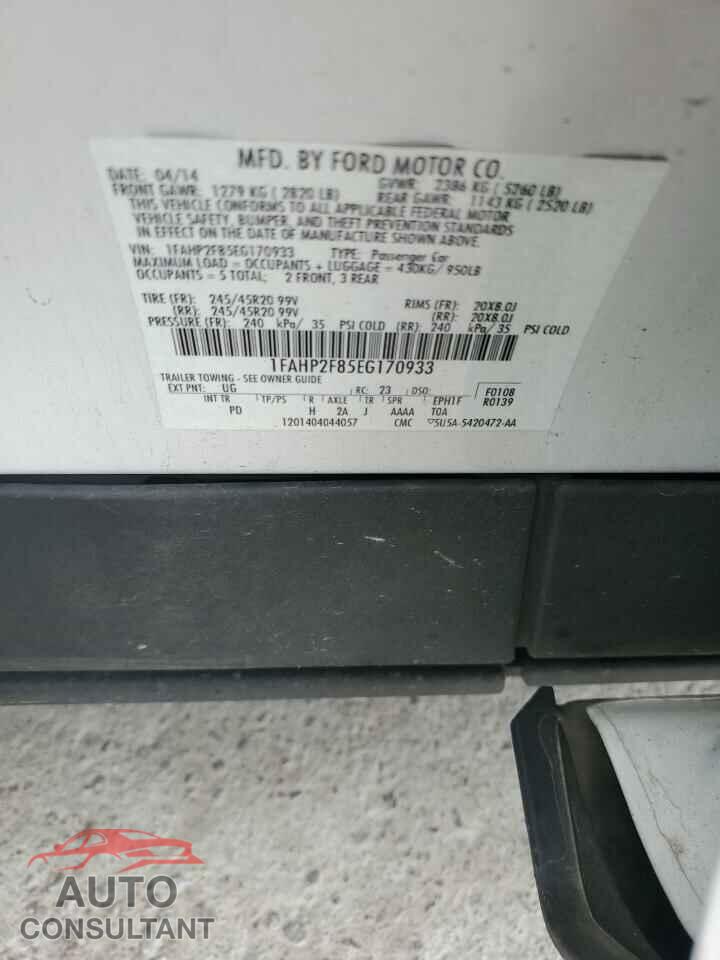 FORD TAURUS 2014 - 1FAHP2F85EG170933