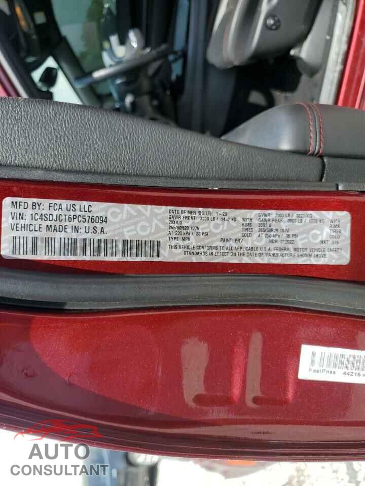 DODGE DURANGO 2023 - 1C4SDJCT6PC576094