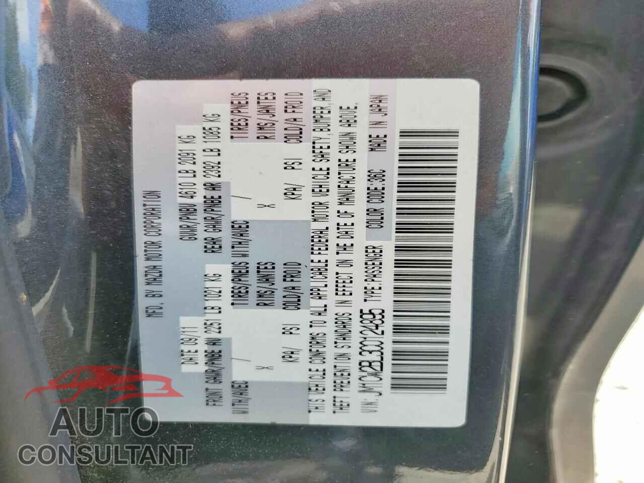MAZDA 5 2012 - JM1CW2BL3C0124895