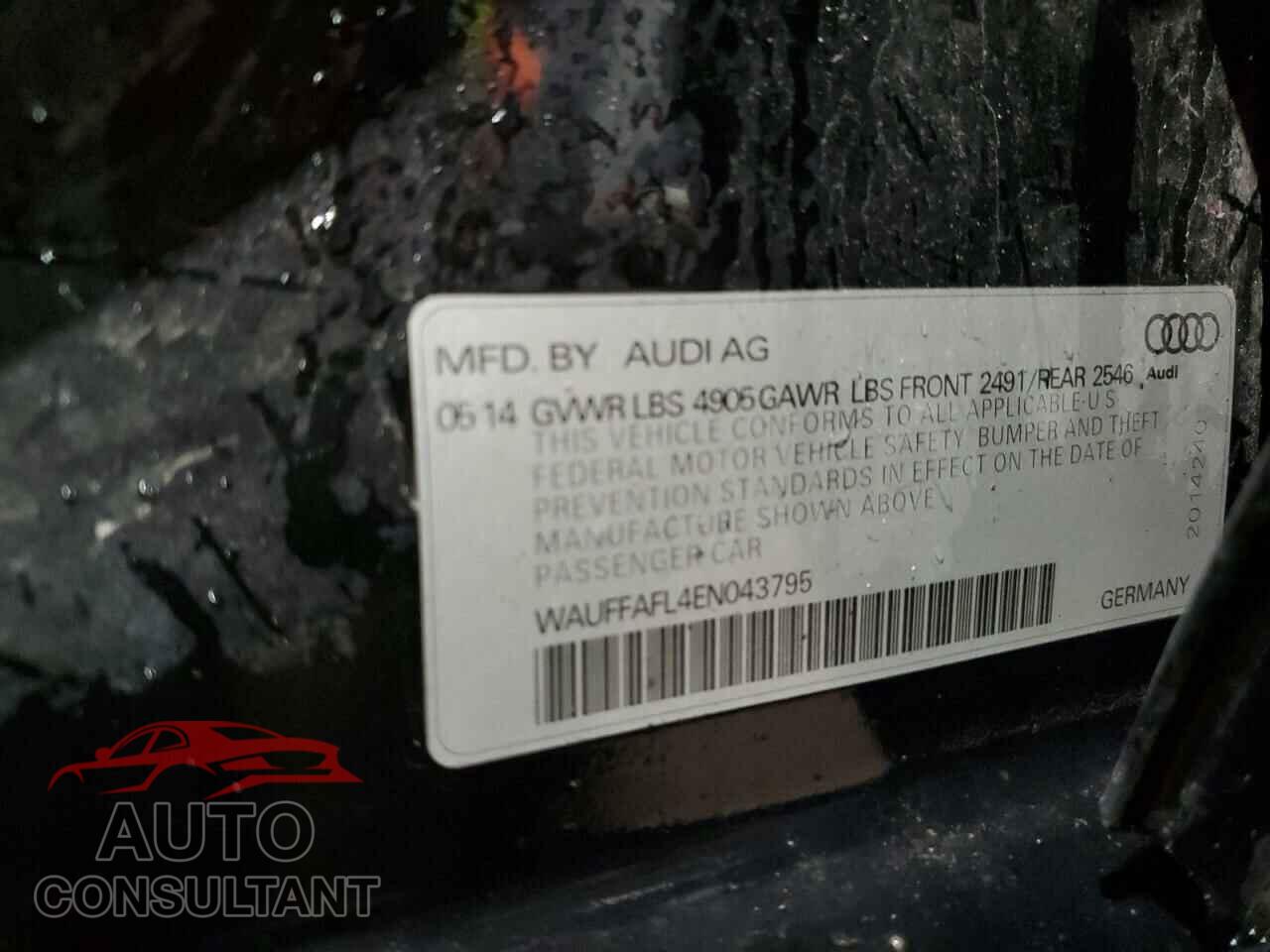 AUDI A4 2014 - WAUFFAFL4EN043795