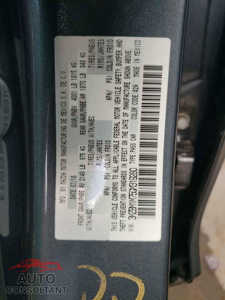 MAZDA 3 2016 - 3MZBM1M75GM319280