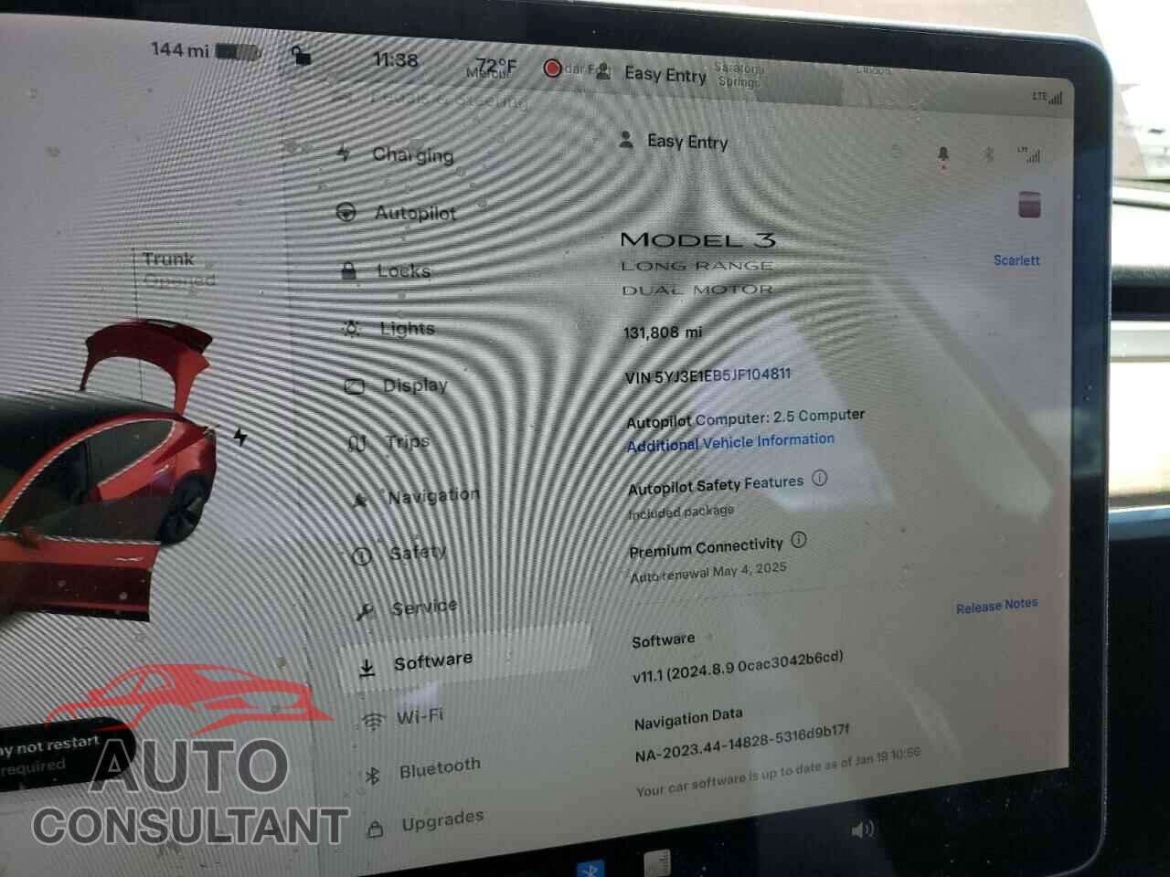 TESLA MODEL 3 2018 - 5YJ3E1EB5JF104811