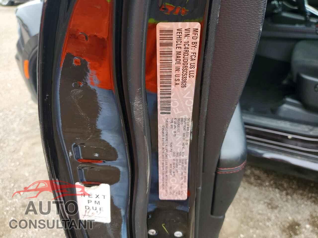 DODGE DURANGO 2025 - 1C4RDJDG6SC533626