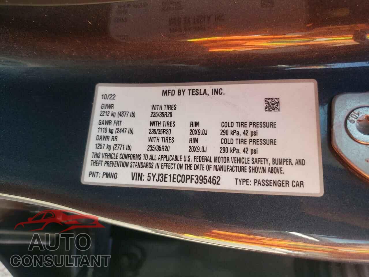 TESLA MODEL 3 2023 - 5YJ3E1EC0PF395462