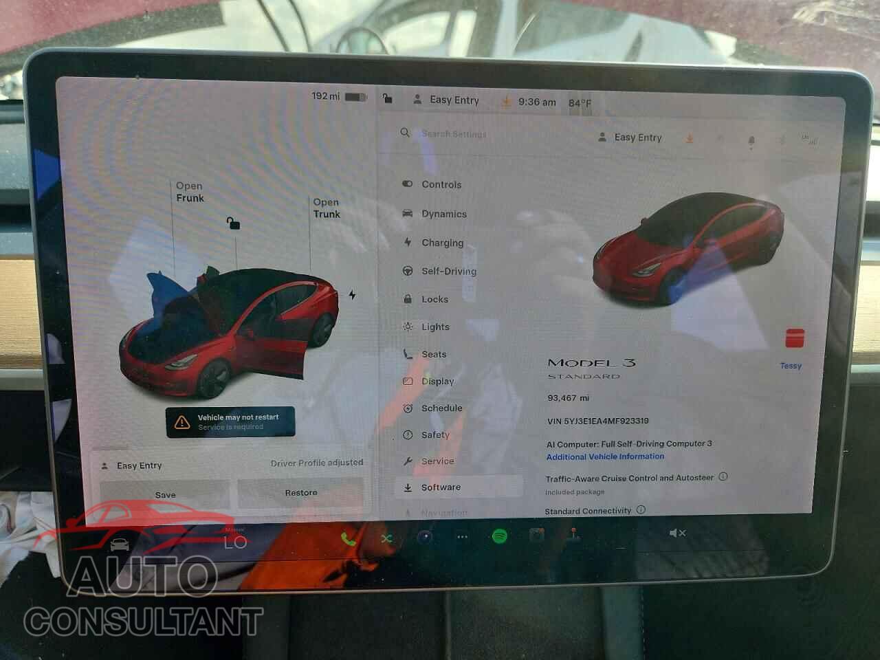 TESLA MODEL 3 2021 - 5YJ3E1EA4MF923319