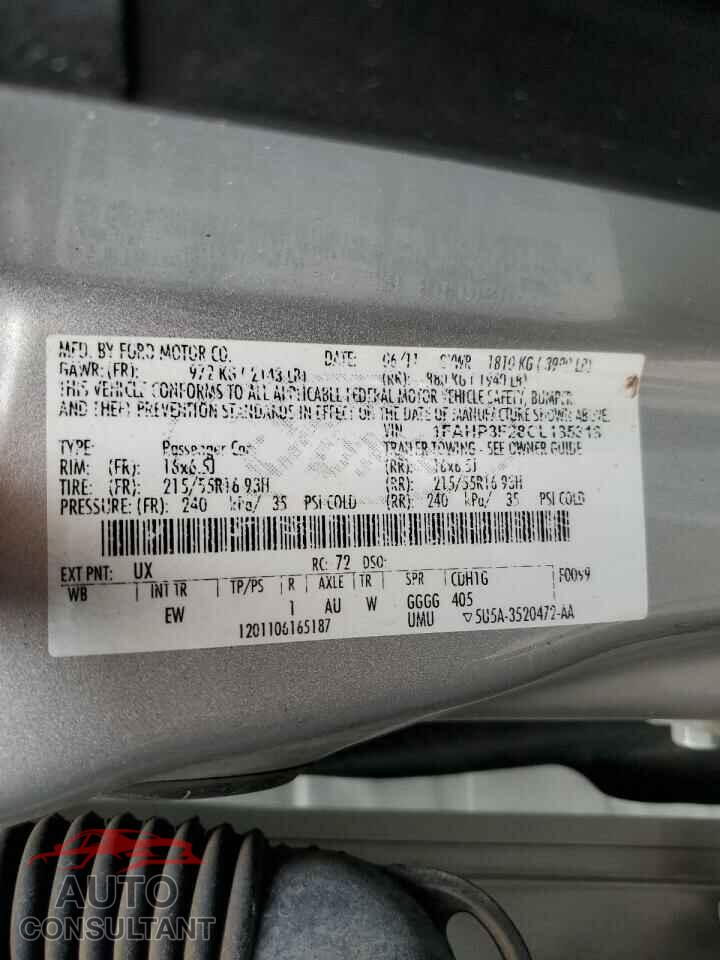 FORD FOCUS 2012 - 1FAHP3F28CL185318