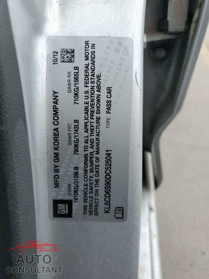 CHEVROLET SPARK 2013 - KL8CD6S90DC525041
