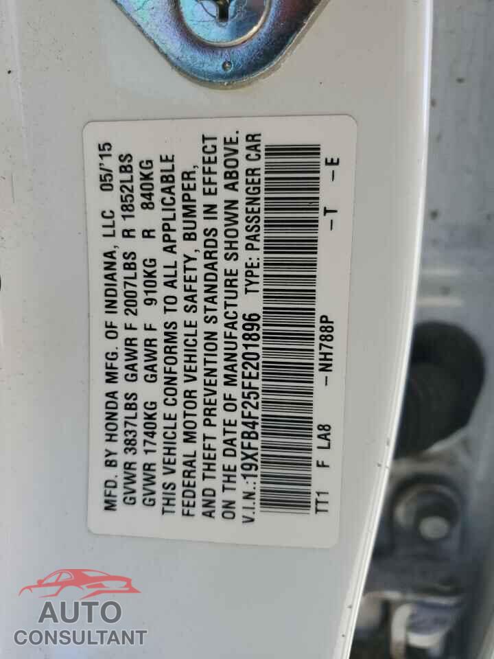 HONDA CIVIC 2015 - 19XFB4F25FE201896