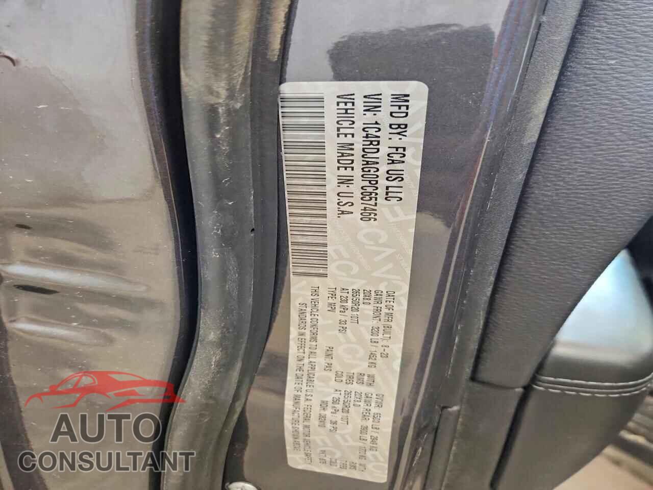 DODGE DURANGO 2023 - 1C4RDJAG0PC657466