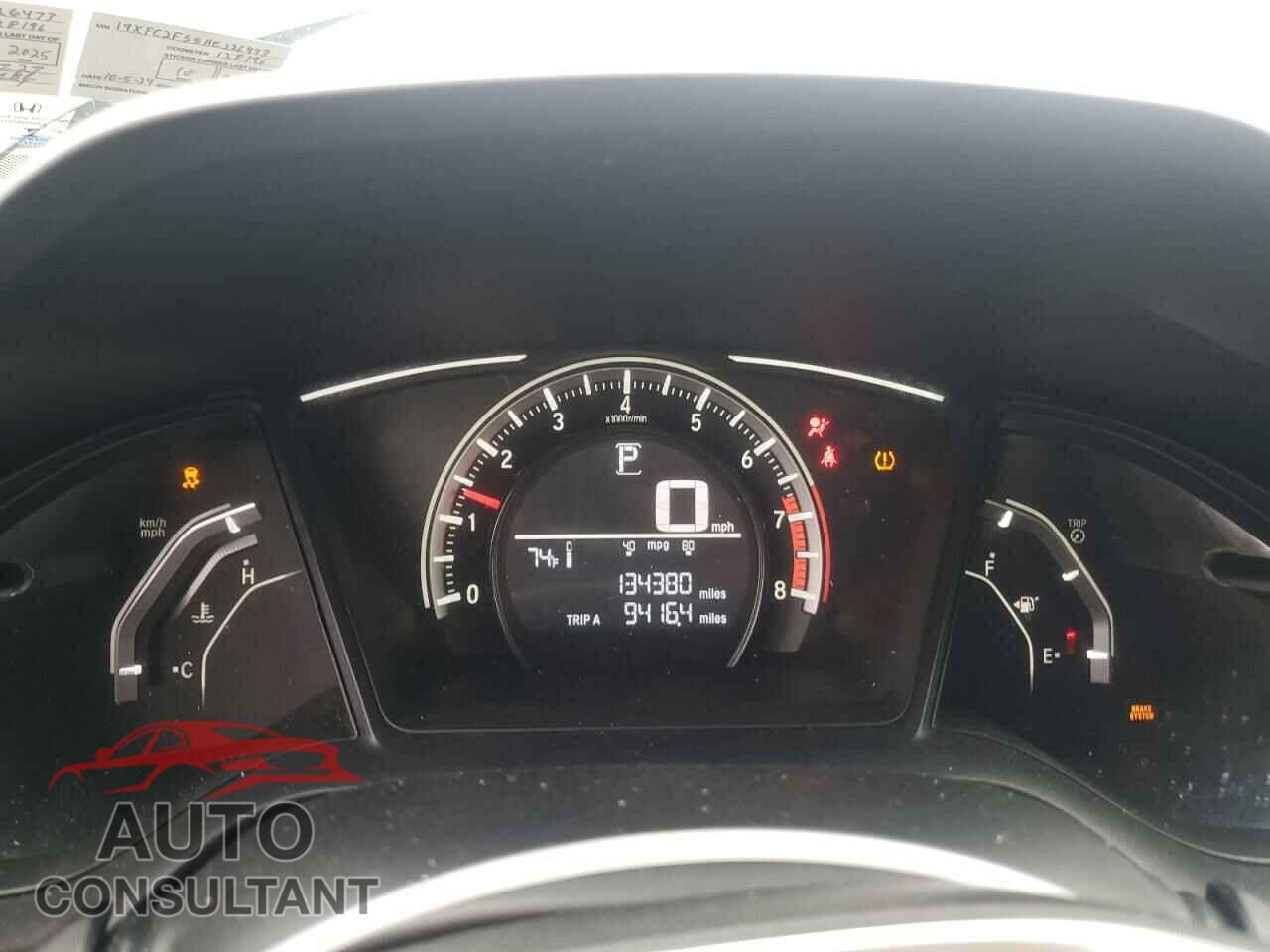 HONDA CIVIC 2017 - 19XFC2F55HE226473