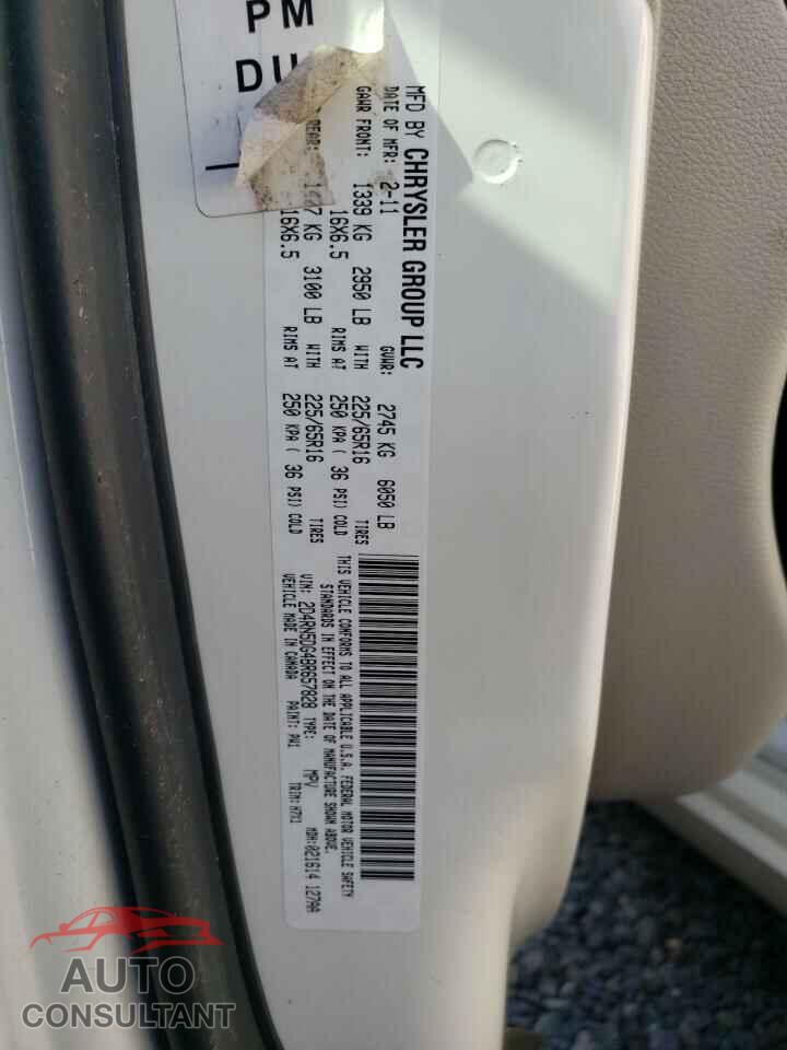 DODGE CARAVAN 2011 - 2D4RN5DG4BR657828