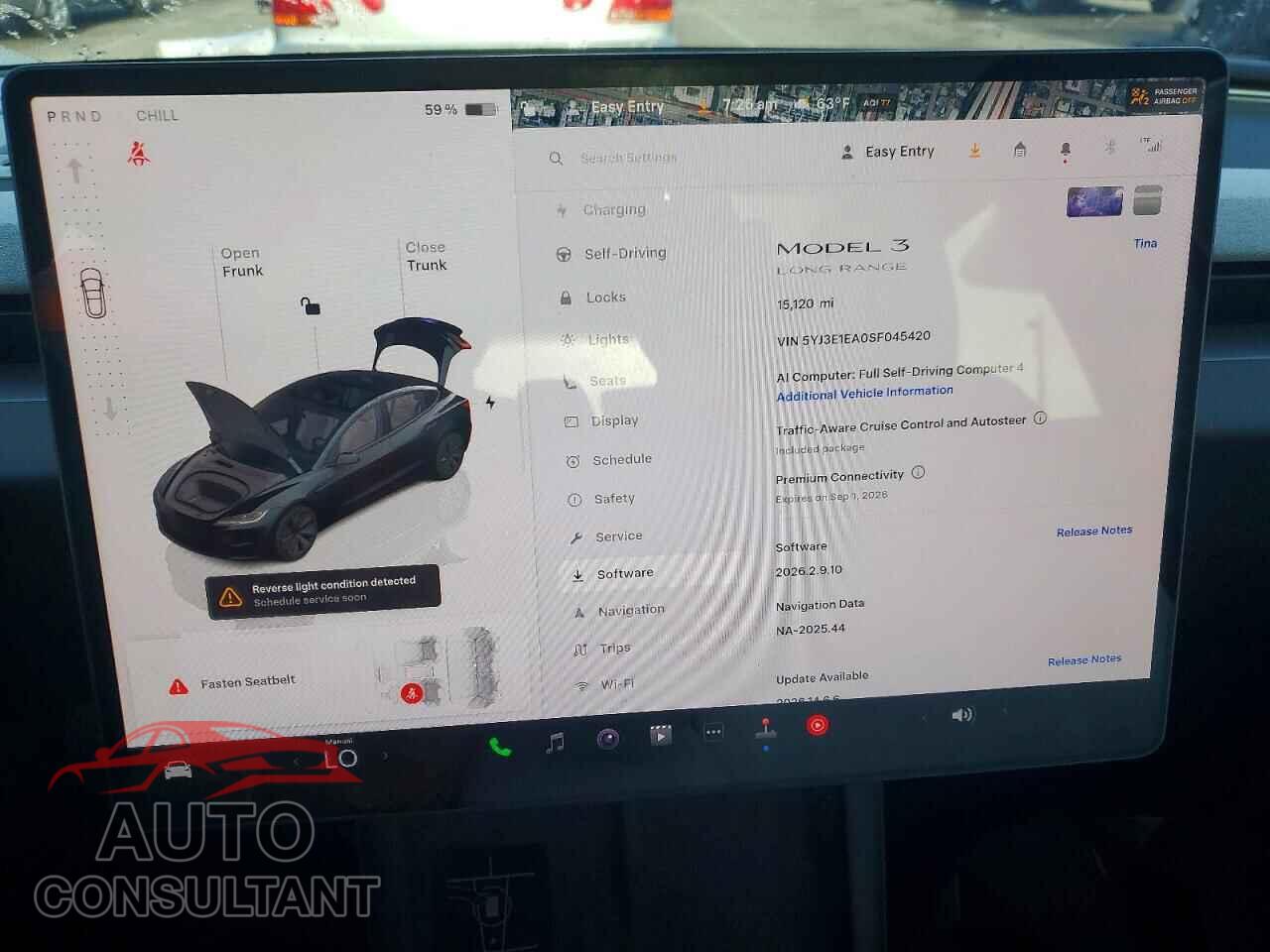 TESLA MODEL 3 2025 - 5YJ3E1EA0SF045420