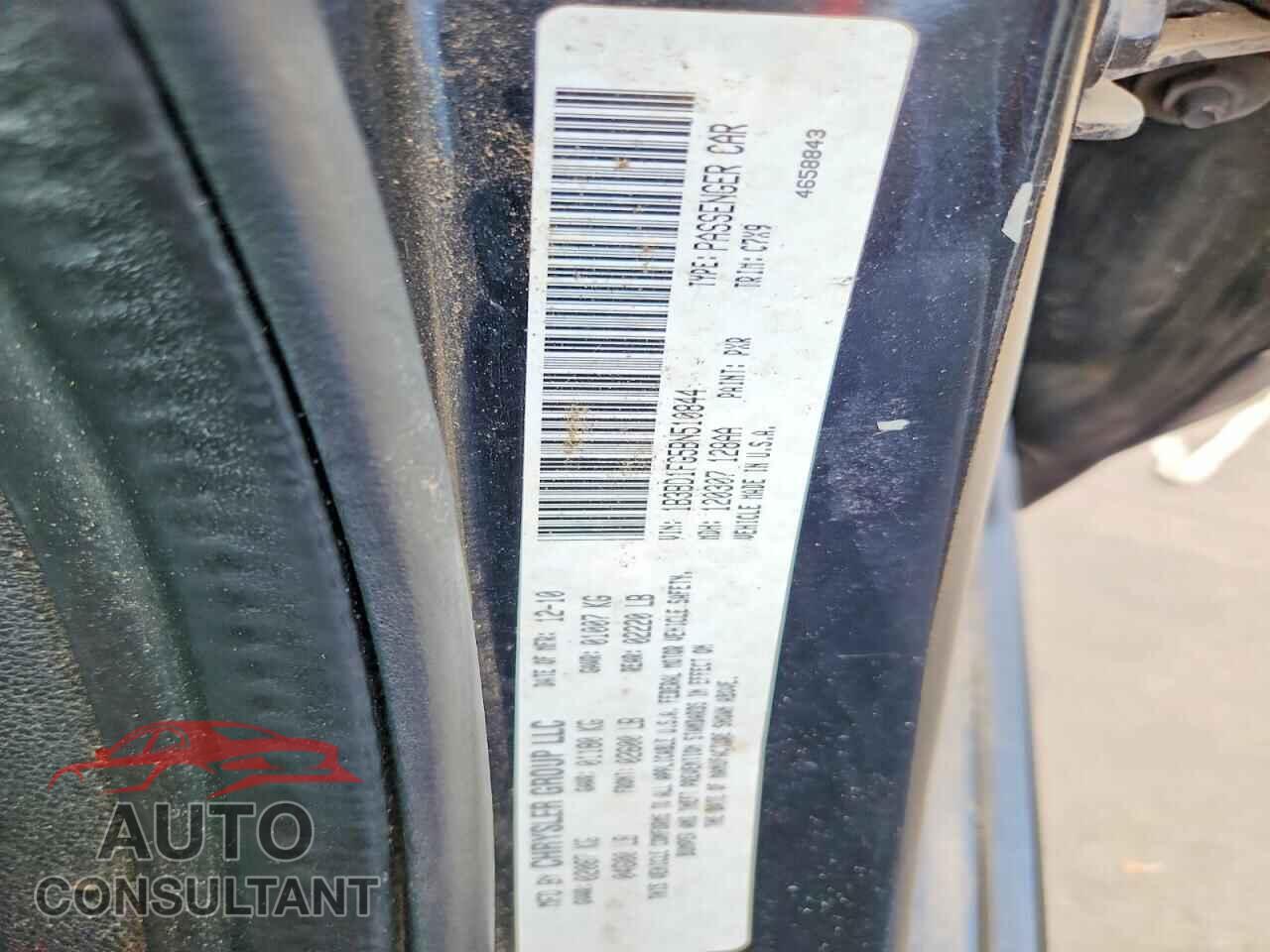 DODGE AVENGER 2011 - 1B3BD1FG5BN510844