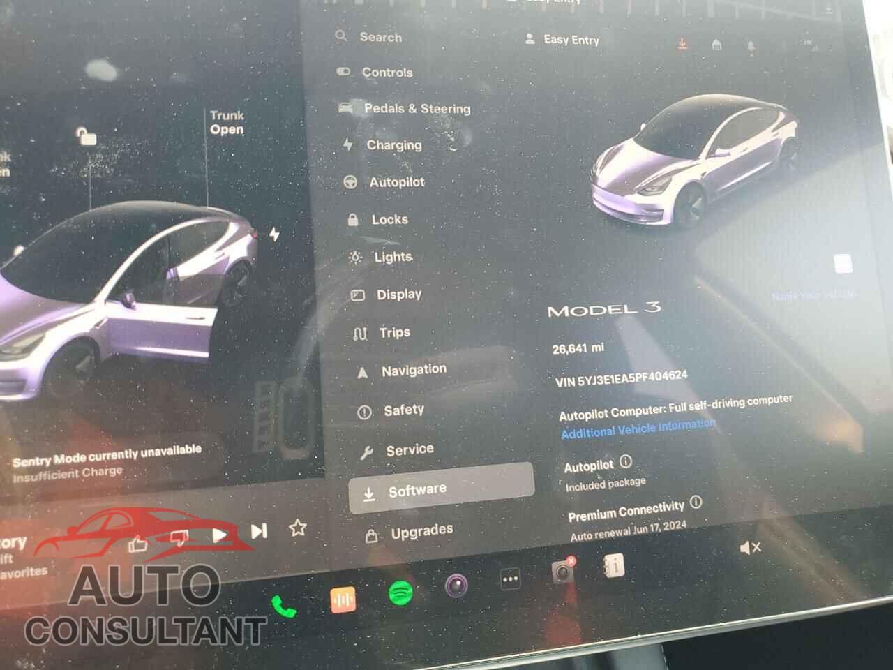 TESLA MODEL 3 2023 - 5YJ3E1EA5PF404624