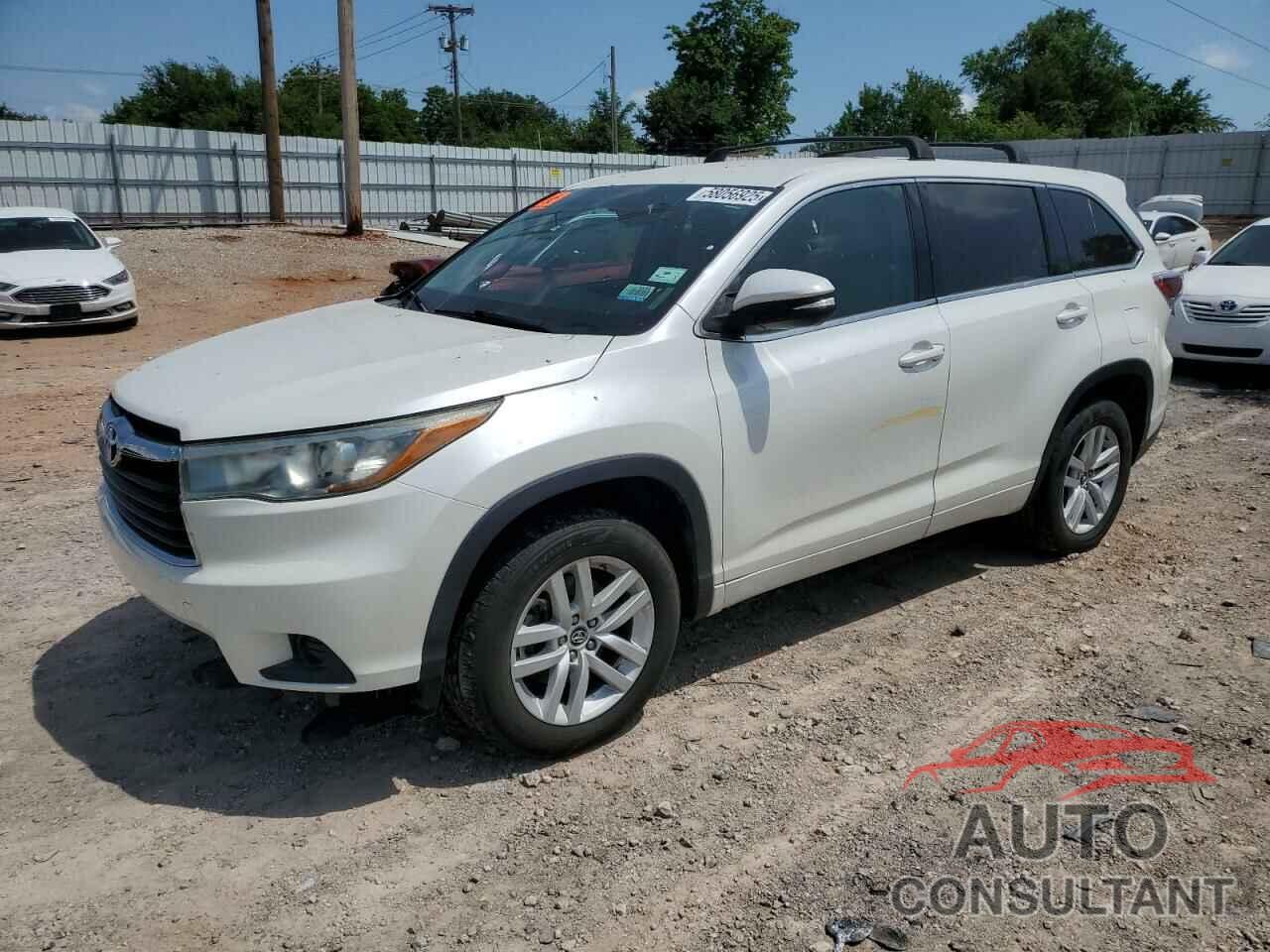 TOYOTA HIGHLANDER 2016 - 5TDZKRFH4GS170209