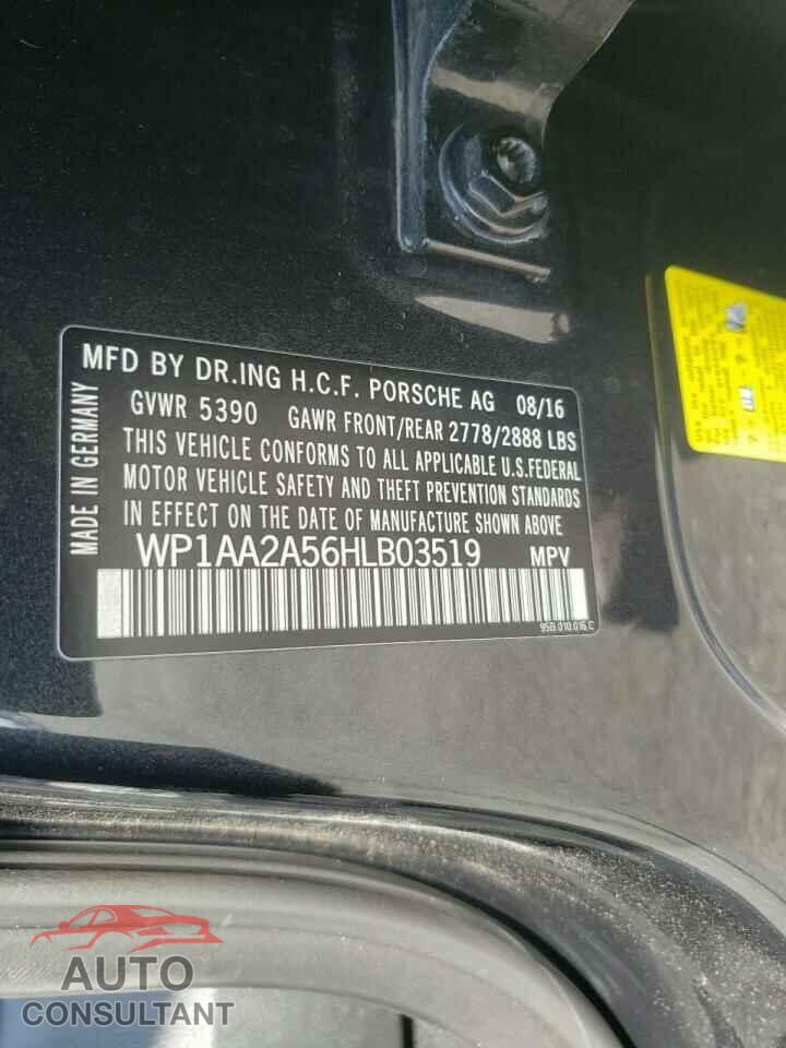 PORSCHE MACAN 2017 - WP1AA2A56HLB03519