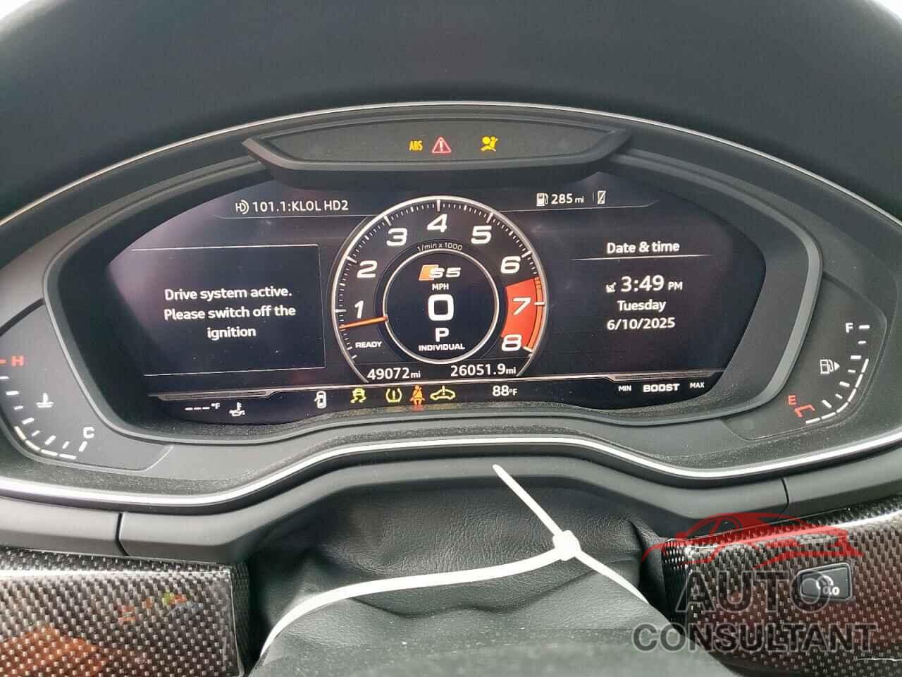 AUDI S5/RS5 2019 - WAUC4CF5XKA006324