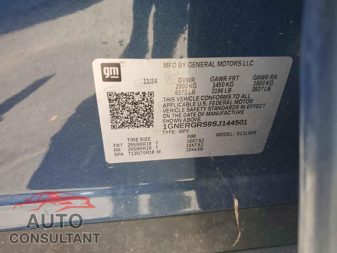 CHEVROLET TRAVERSE 2025 - 1GNERGRS9SJ144501