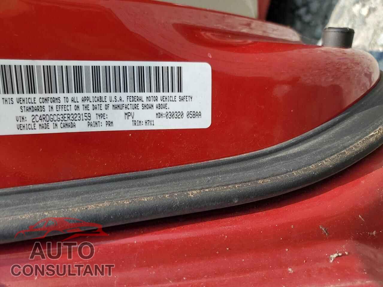 DODGE CARAVAN 2014 - 2C4RDGCG3ER323159