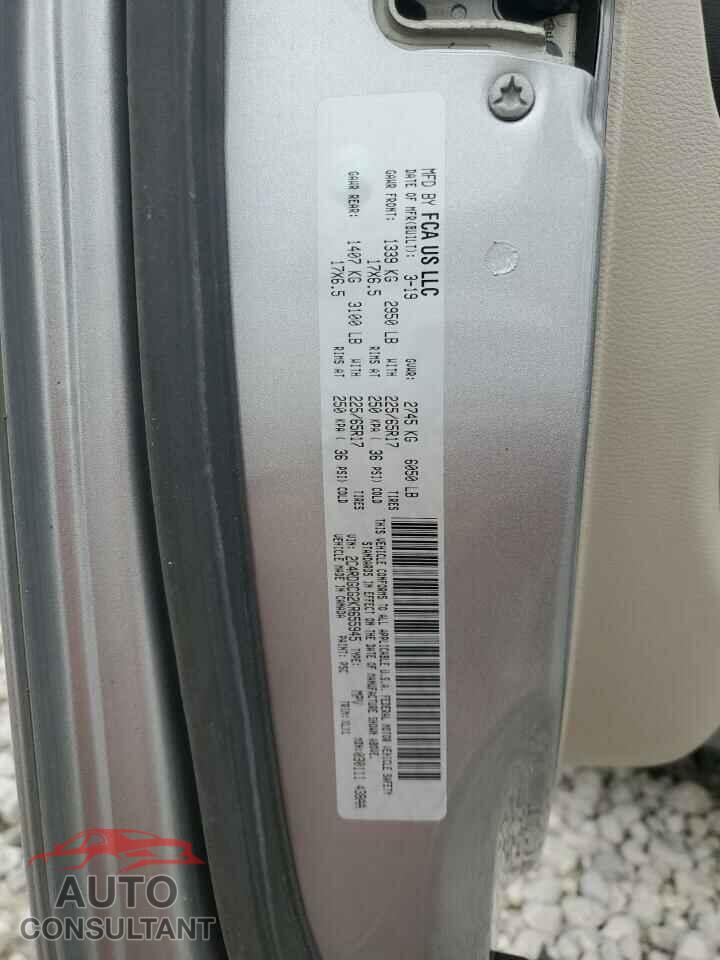 DODGE CARAVAN 2019 - 2C4RDGCG2KR655945
