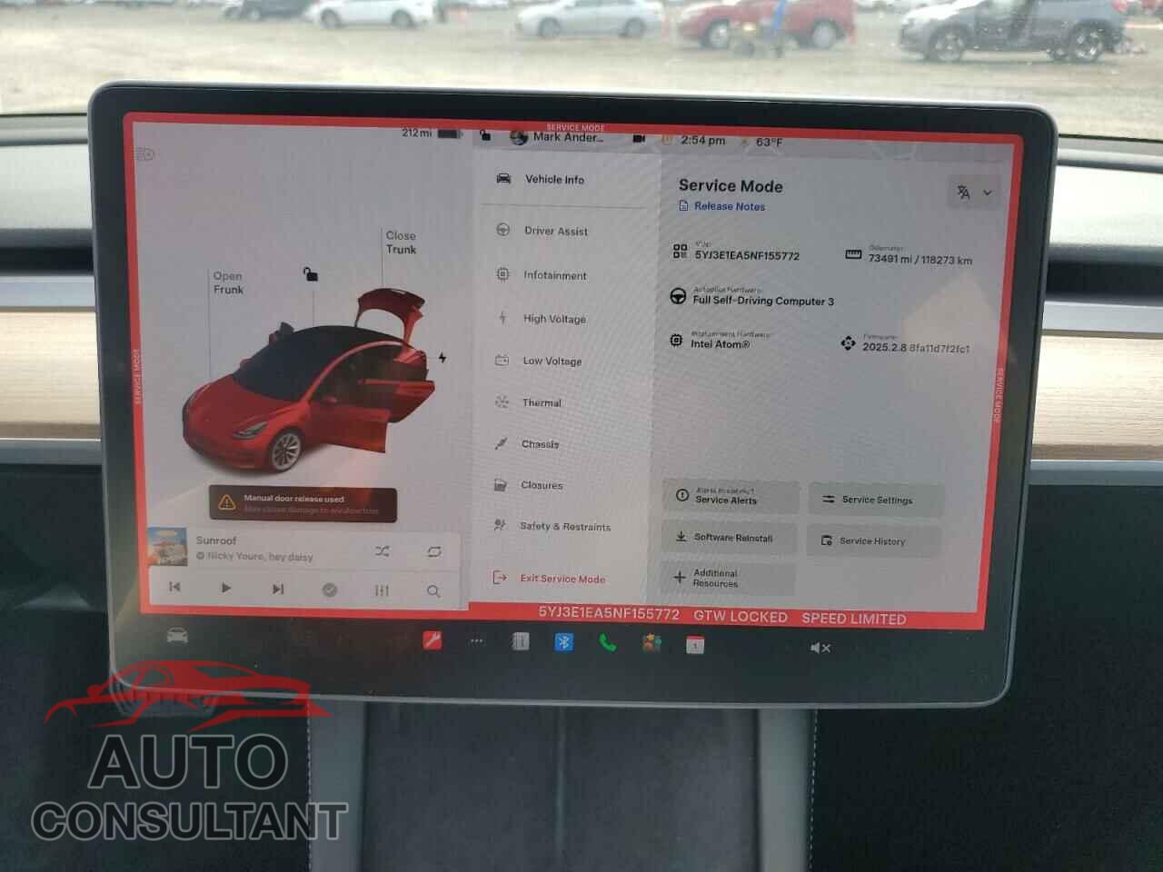 TESLA MODEL 3 2022 - 5YJ3E1EA5NF155772