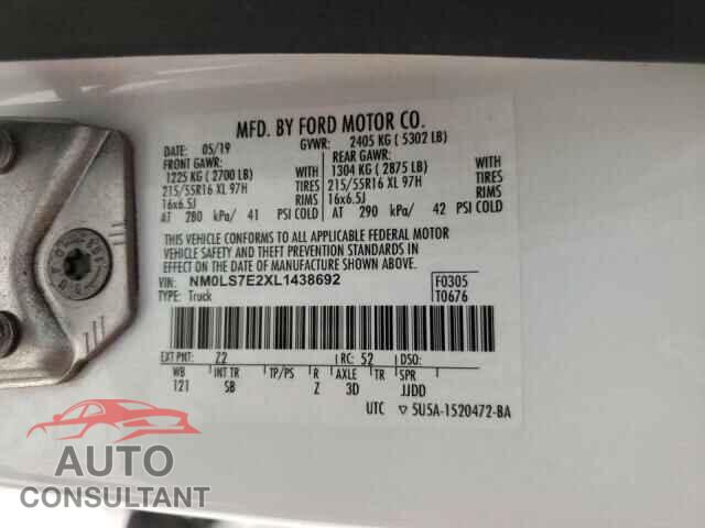 FORD TRANSIT 2020 - NM0LS7E2XL1438692