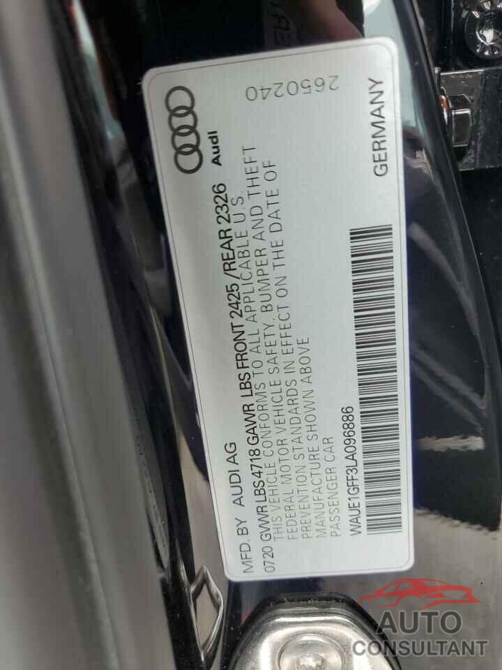 AUDI S3 2020 - WAUE1GFF3LA096886