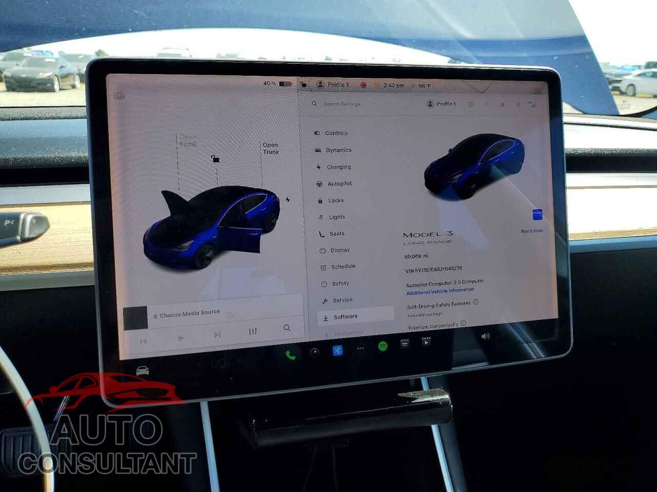 TESLA MODEL 3 2018 - 5YJ3E1EA6JF042276