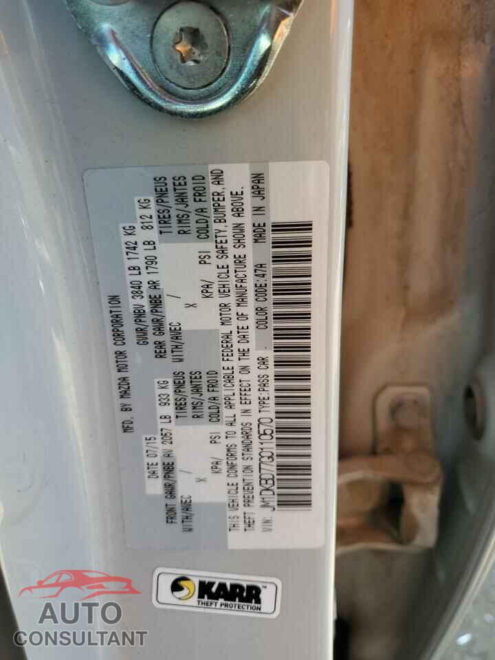 MAZDA CX-3 2016 - JM1DKBD77G0110570