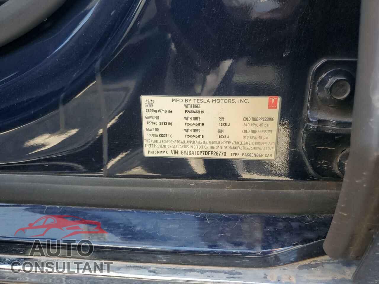 TESLA MODEL S 2013 - 5YJSA1CP7DFP26773