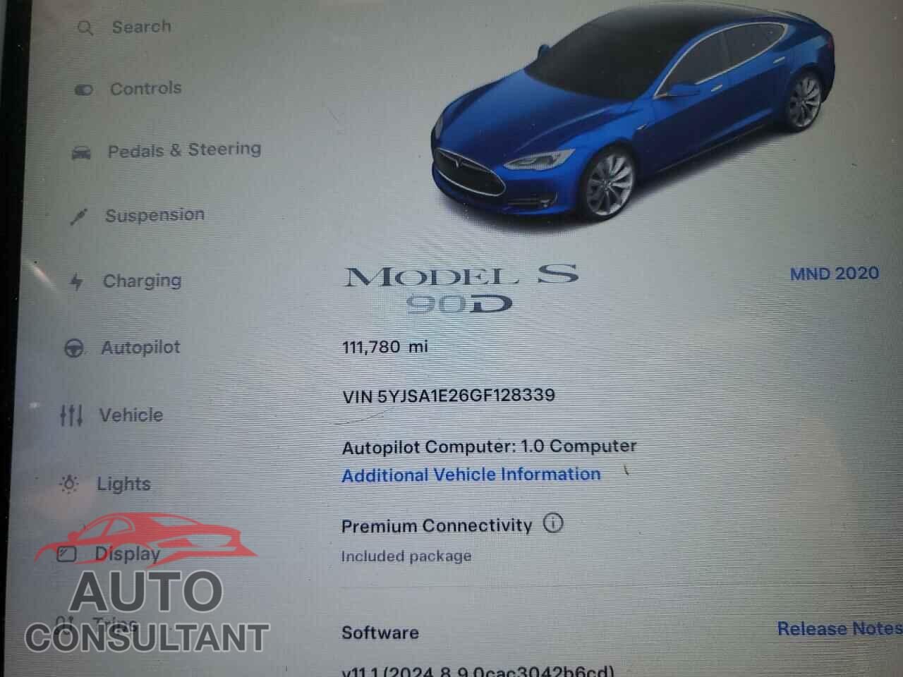 TESLA MODEL S 2016 - 5YJSA1E26GF128339