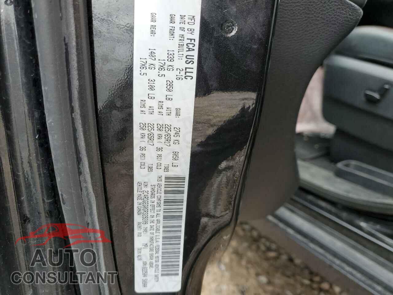 DODGE CARAVAN 2016 - 2C4RDGEG0GR329209