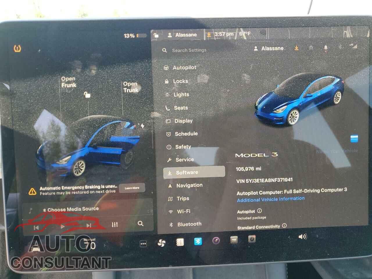 TESLA MODEL 3 2022 - 5YJ3E1EA8NF371941
