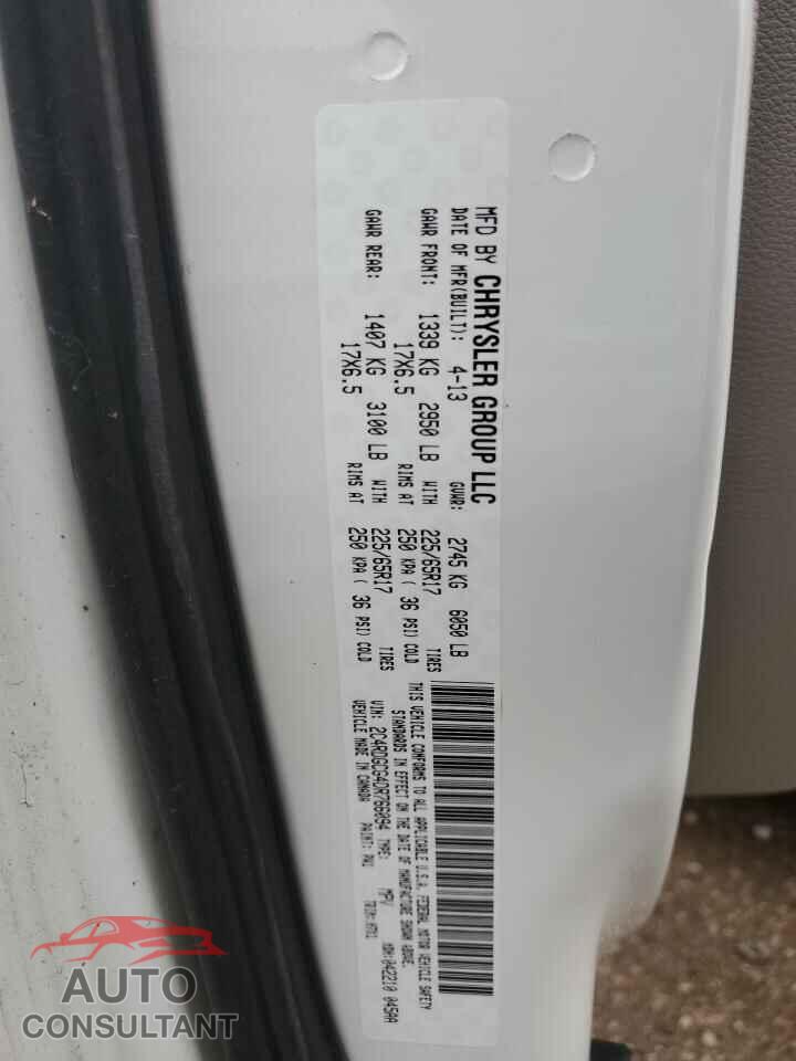 DODGE CARAVAN 2013 - 2C4RDGCG4DR766094