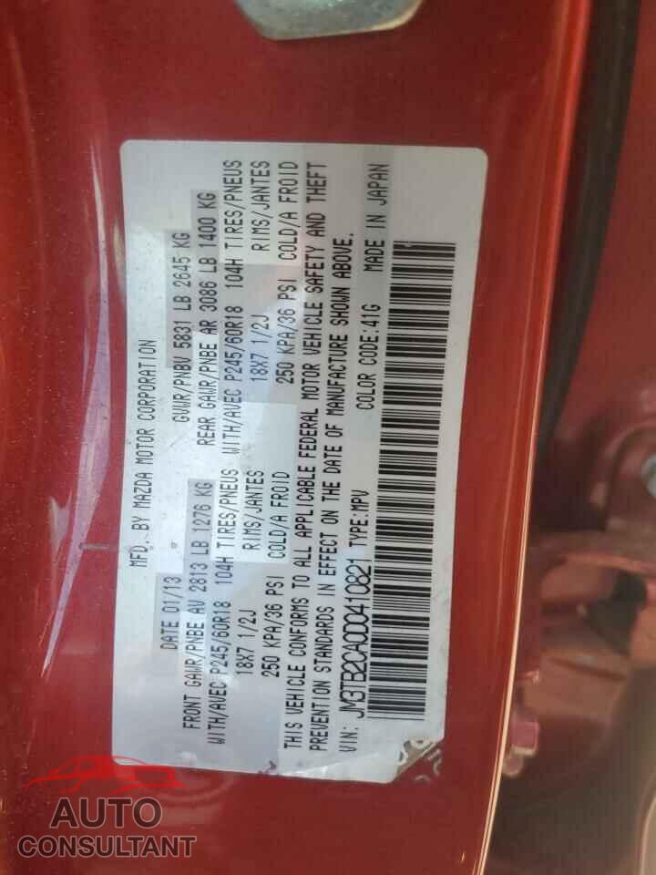 MAZDA CX-9 2013 - JM3TB2CA0D0410821