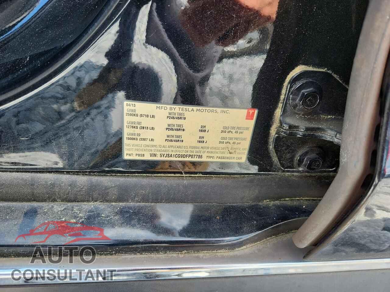 TESLA MODEL S 2013 - 5YJSA1CG9DFP07786